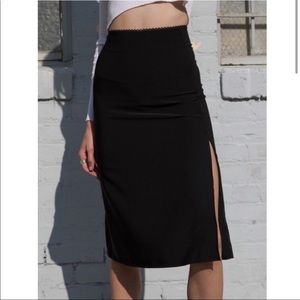 Brandy Melville Black Phoebe Midi Skirt
